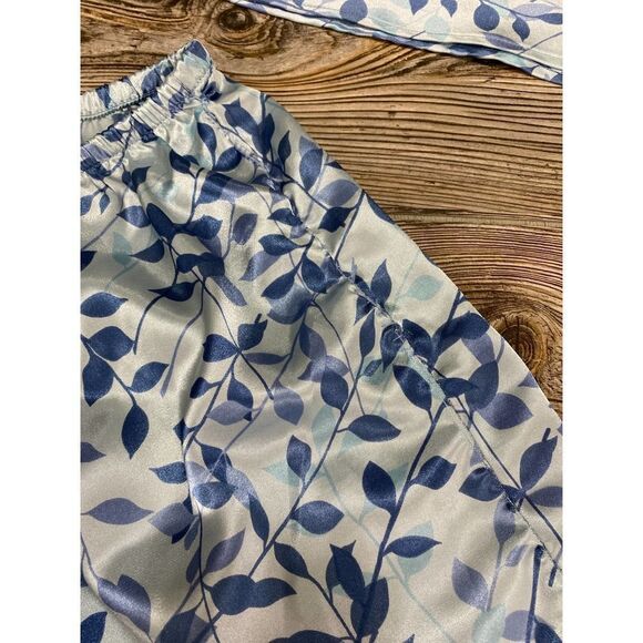Secret Treasures satin blue leaf pajama set - Picture 14 of 14